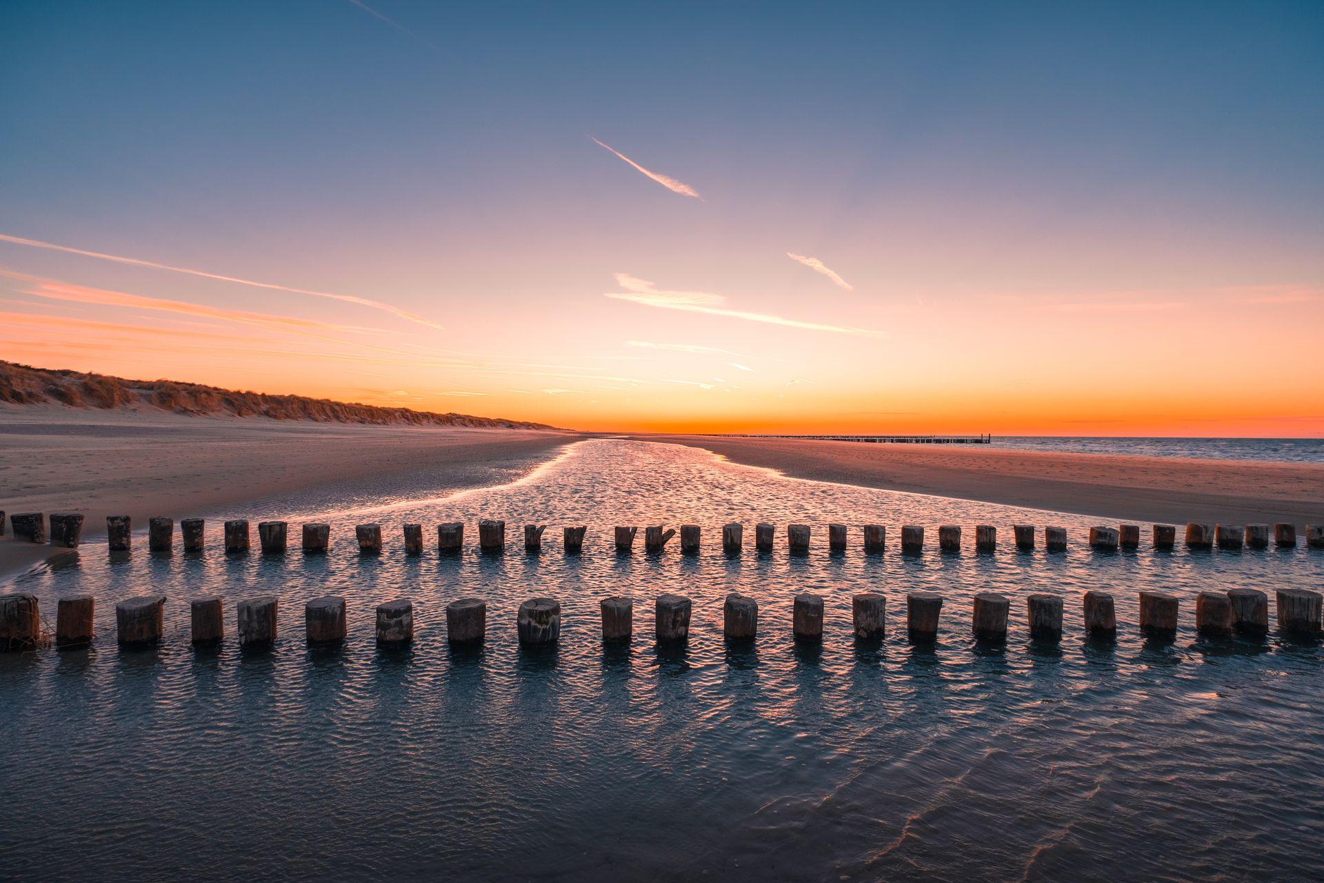 Zicht op de Noordzee vanuit Knokke-Heist
