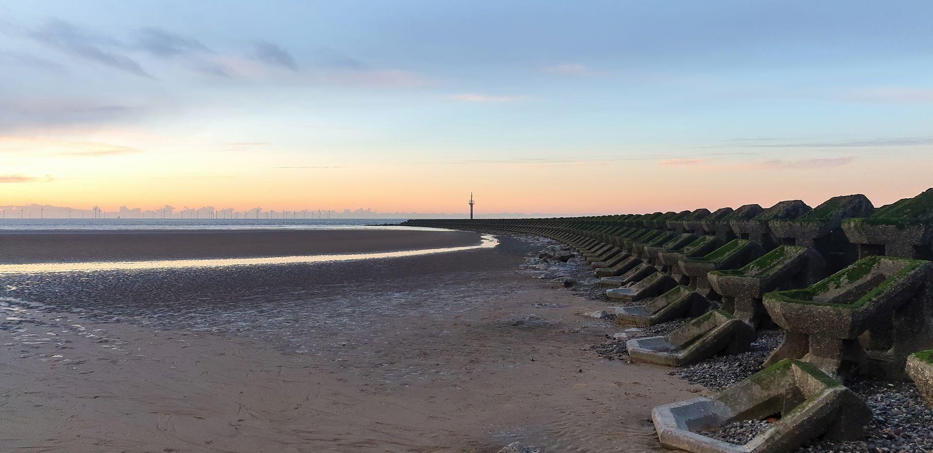 Noordzee en strand bij het Albertstrand, Knokke-Heist